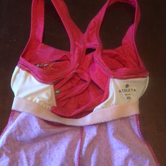 Athleta Salina Montego Swim dress  / XXsmall / hot pink/ razor back with tie - Picture 8 of 12